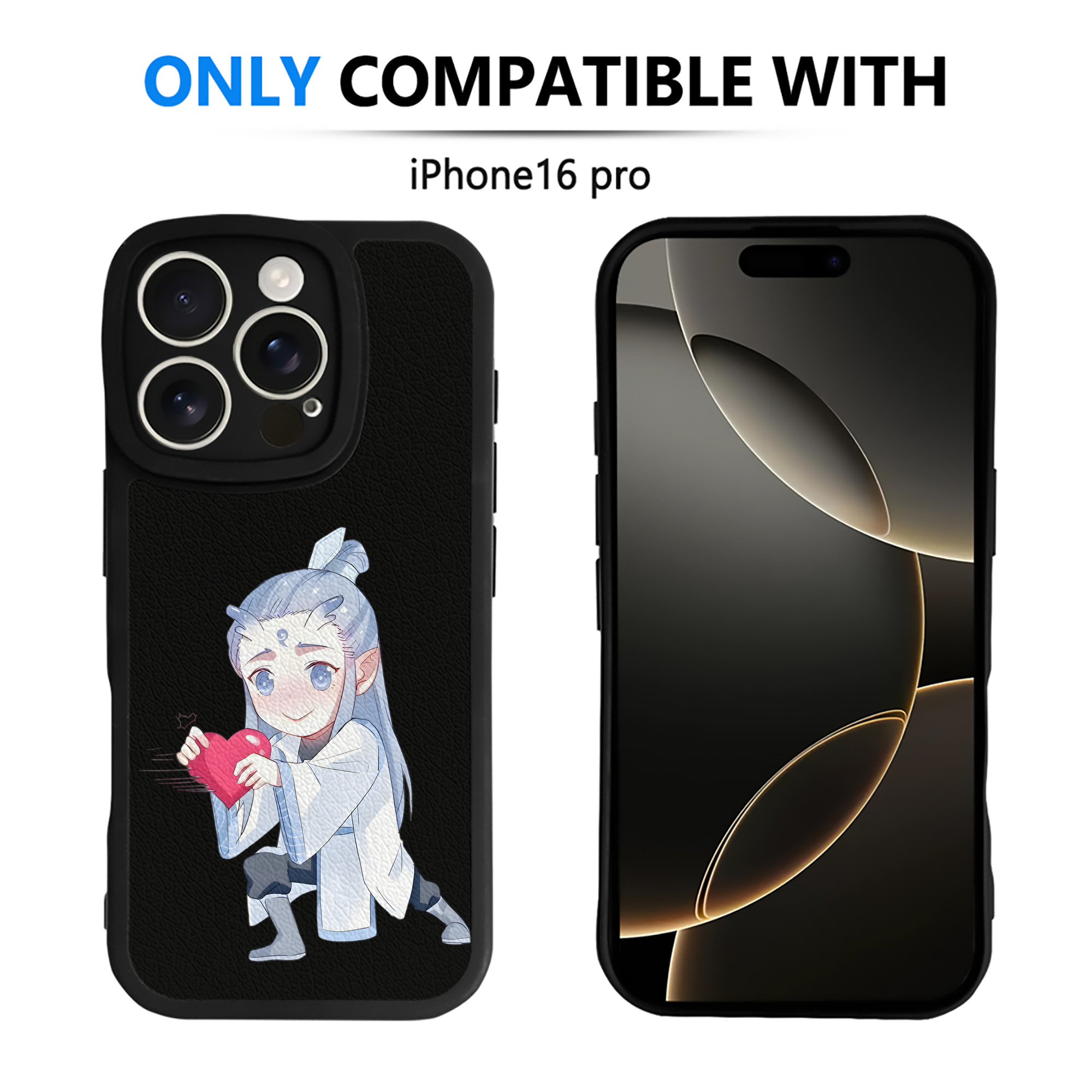 （画像用） Ne Zha 2 ナタ 魔童の大暴れ 【iPhone 16シリーズ対応】シリコンスマホケース（レザー調） 材質：シリコン